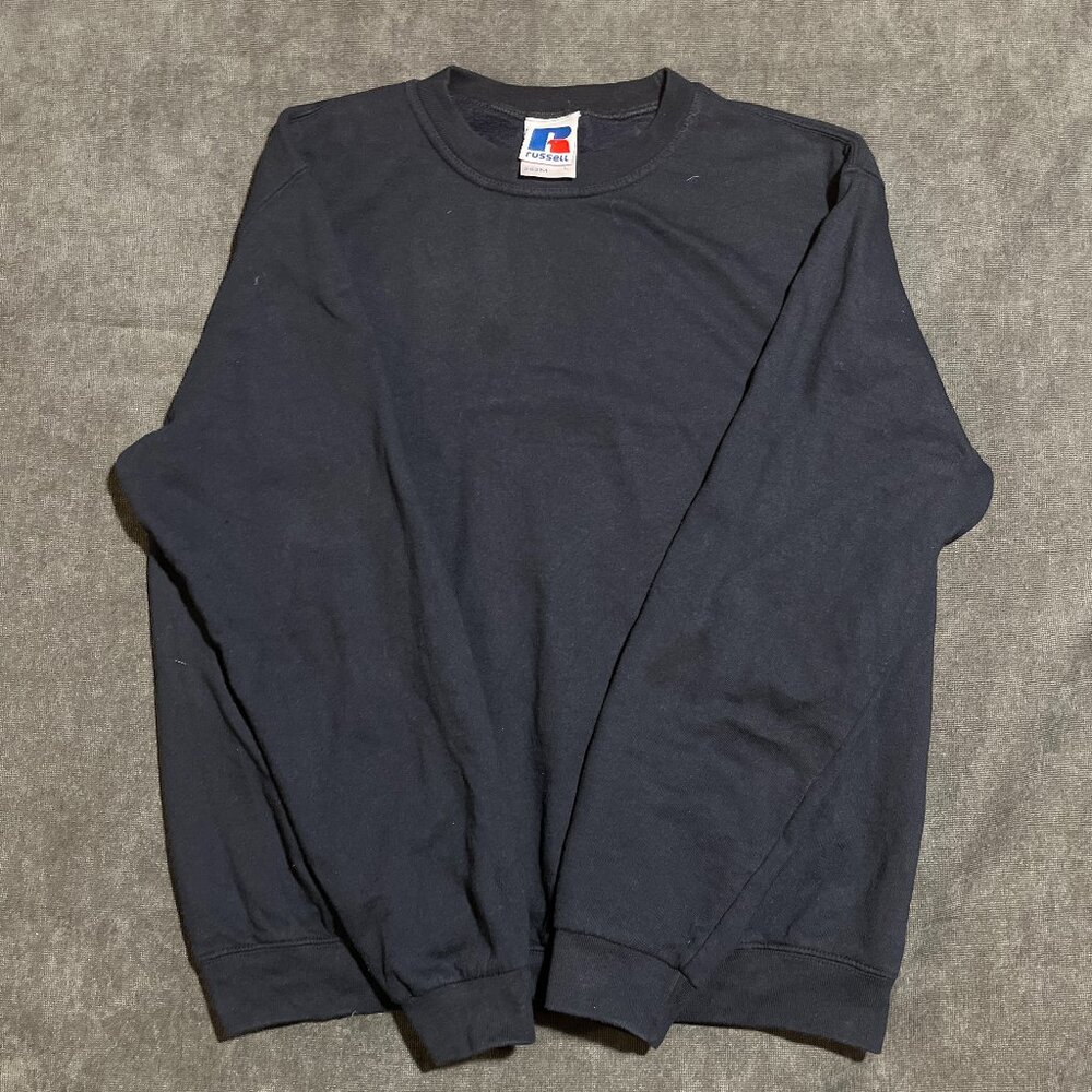 Russel Athletic Navy Blank Pullover (L)